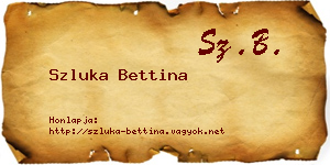 Szluka Bettina névjegykártya