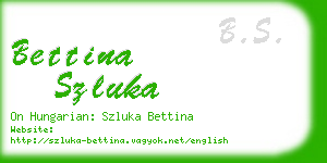 bettina szluka business card